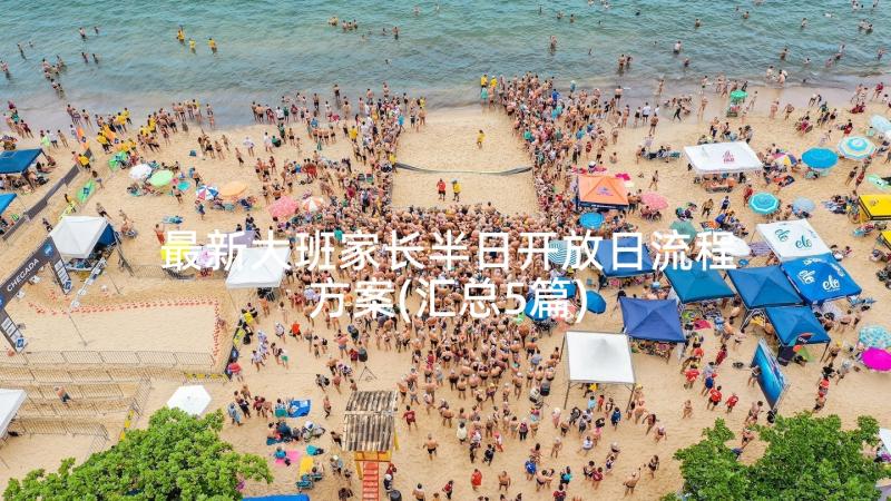 最新大班家长半日开放日流程方案(汇总5篇)