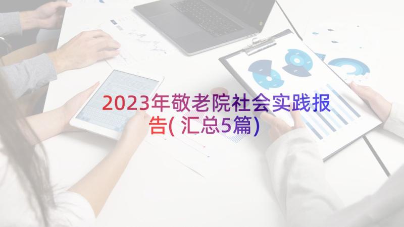 2023年敬老院社会实践报告(汇总5篇)