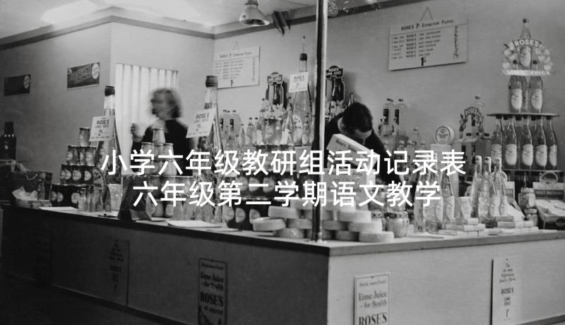 小学六年级教研组活动记录表 六年级第二学期语文教学工作计划(汇总8篇)