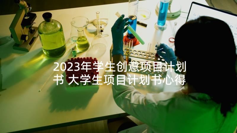 2023年学生创意项目计划书 大学生项目计划书心得体会(优秀6篇)