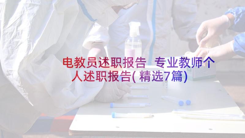 电教员述职报告 专业教师个人述职报告(精选7篇)