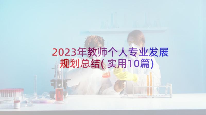 2023年教师个人专业发展规划总结(实用10篇)