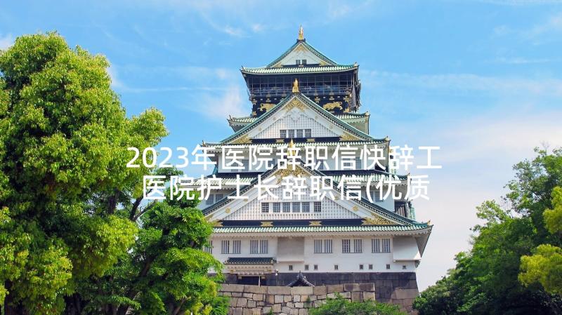 2023年医院辞职信快辞工 医院护士长辞职信(优质5篇)