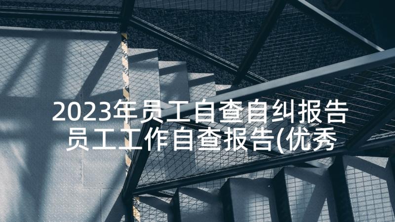 2023年员工自查自纠报告 员工工作自查报告(优秀8篇)