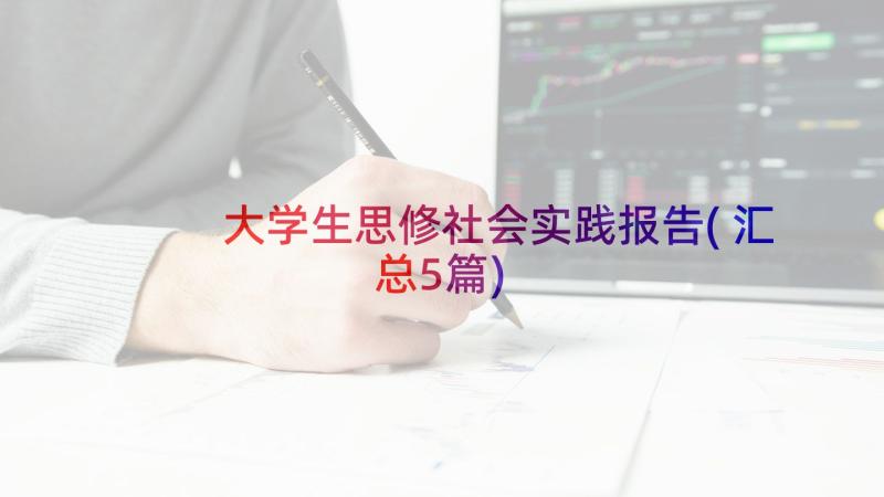 大学生思修社会实践报告(汇总5篇)