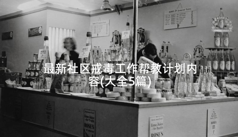 最新社区戒毒工作帮教计划内容(大全5篇)