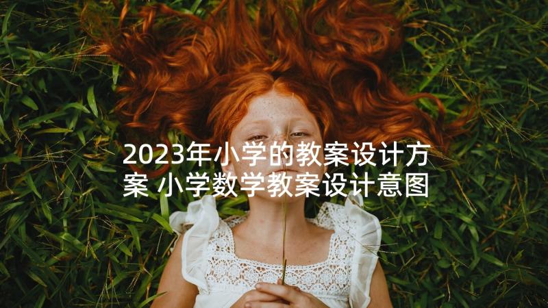 2023年小学的教案设计方案 小学数学教案设计意图(优质5篇)