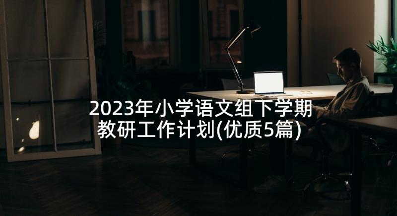 2023年小学语文组下学期教研工作计划(优质5篇)