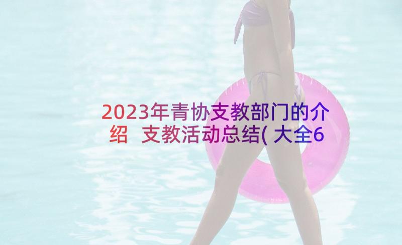 2023年青协支教部门的介绍 支教活动总结(大全6篇)