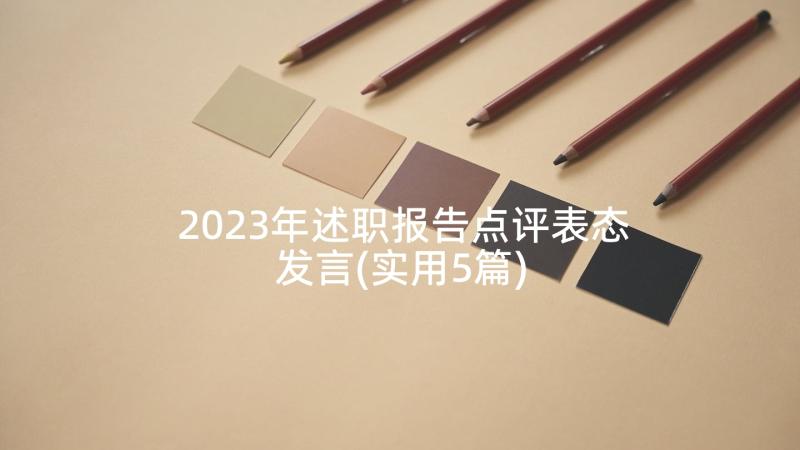 2023年述职报告点评表态发言(实用5篇)