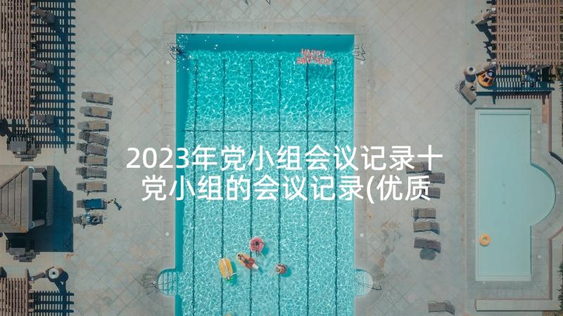 2023年党小组会议记录十 党小组的会议记录(优质7篇)