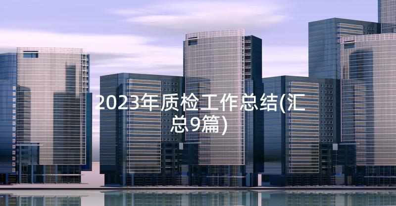 2023年质检工作总结(汇总9篇)