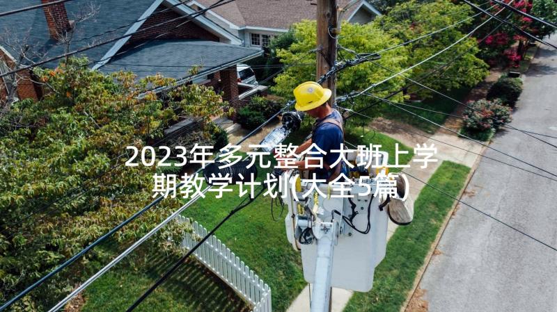 2023年多元整合大班上学期教学计划(大全5篇)