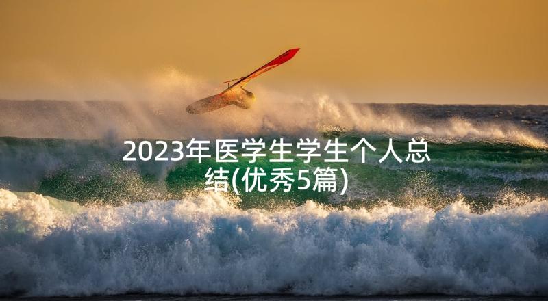 2023年医学生学生个人总结(优秀5篇)