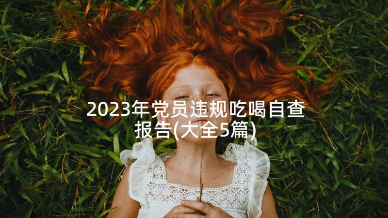 2023年党员违规吃喝自查报告(大全5篇)