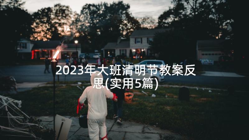 2023年大班清明节教案反思(实用5篇)