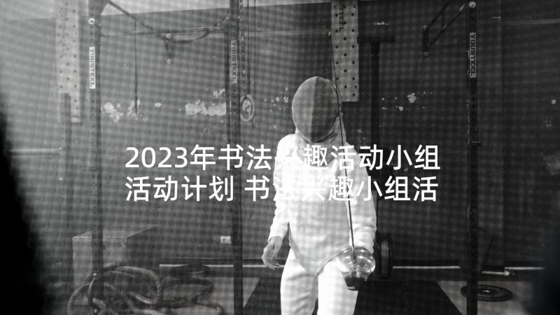 2023年书法兴趣活动小组活动计划 书法兴趣小组活动计划(汇总10篇)