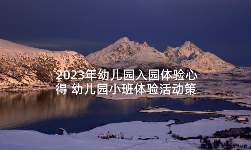 2023年幼儿园入园体验心得 幼儿园小班体验活动策划(模板5篇)