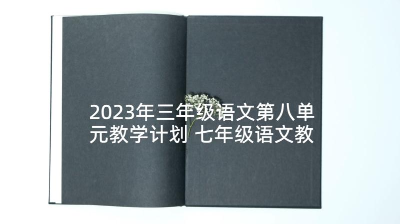 2023年三年级语文第八单元教学计划 七年级语文教学计划(实用6篇)