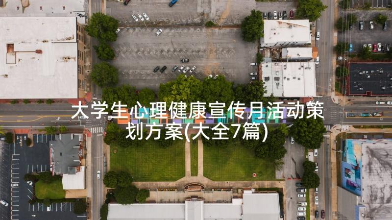 大学生心理健康宣传月活动策划方案(大全7篇)