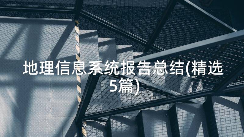 地理信息系统报告总结(精选5篇)