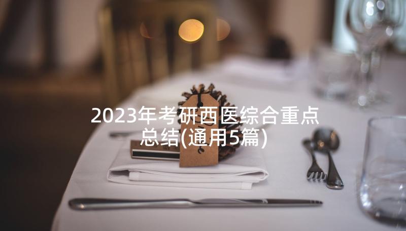 2023年考研西医综合重点总结(通用5篇)