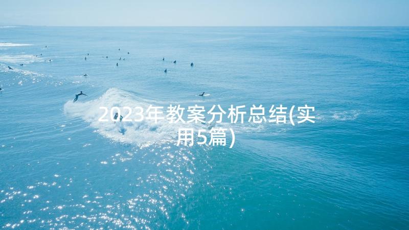 2023年教案分析总结(实用5篇)