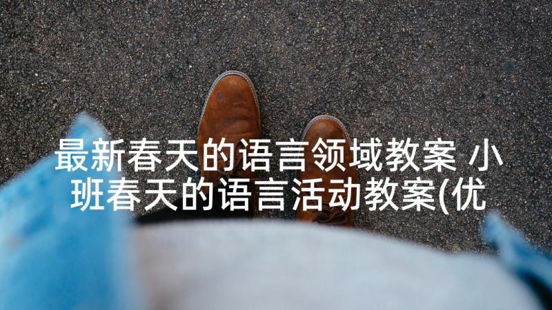 最新春天的语言领域教案 小班春天的语言活动教案(优质5篇)