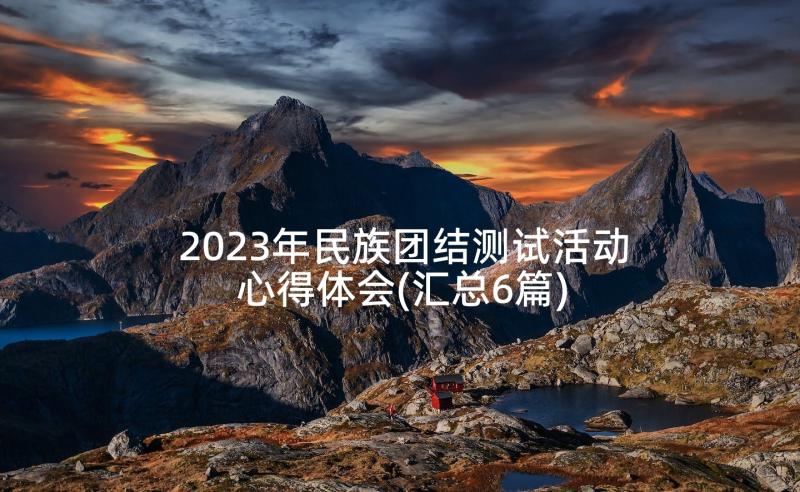 2023年民族团结测试活动心得体会(汇总6篇)