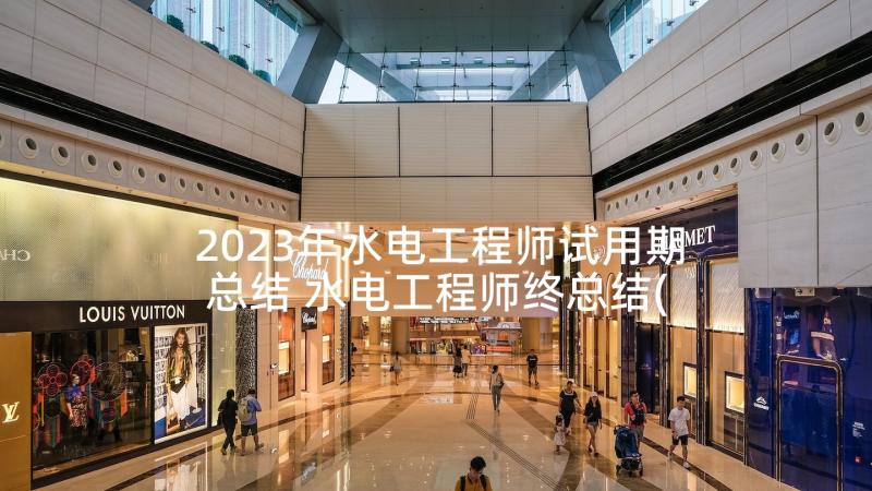 2023年水电工程师试用期总结 水电工程师终总结(大全5篇)