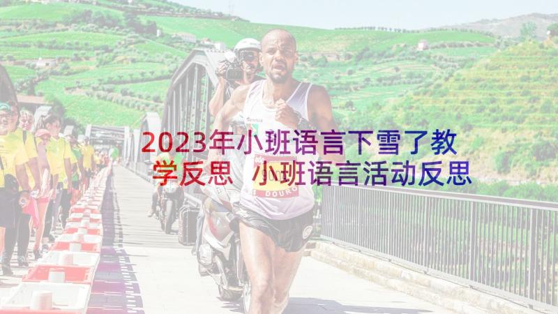 2023年小班语言下雪了教学反思 小班语言活动反思(模板6篇)