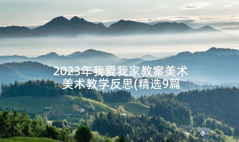 2023年我爱我家教案美术 美术教学反思(精选9篇)