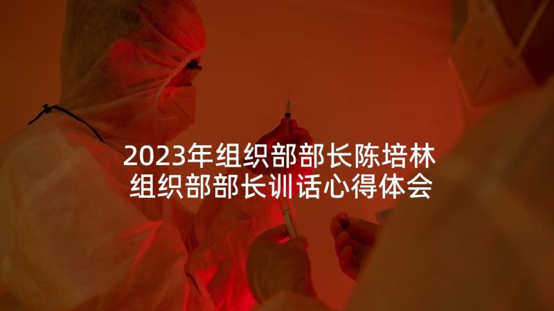 2023年组织部部长陈培林 组织部部长训话心得体会(通用7篇)