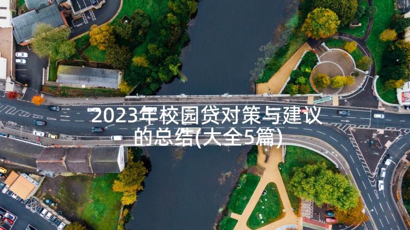 2023年校园贷对策与建议的总结(大全5篇)