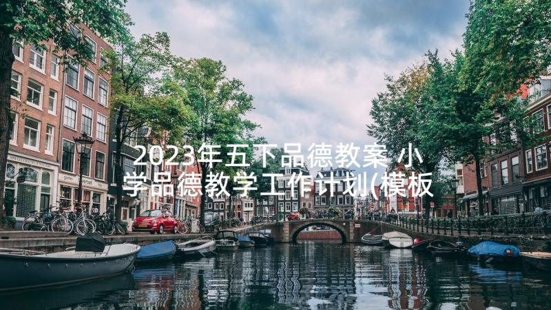 2023年五下品德教案 小学品德教学工作计划(模板9篇)