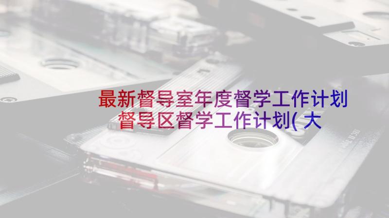 最新督导室年度督学工作计划 督导区督学工作计划(大全5篇)