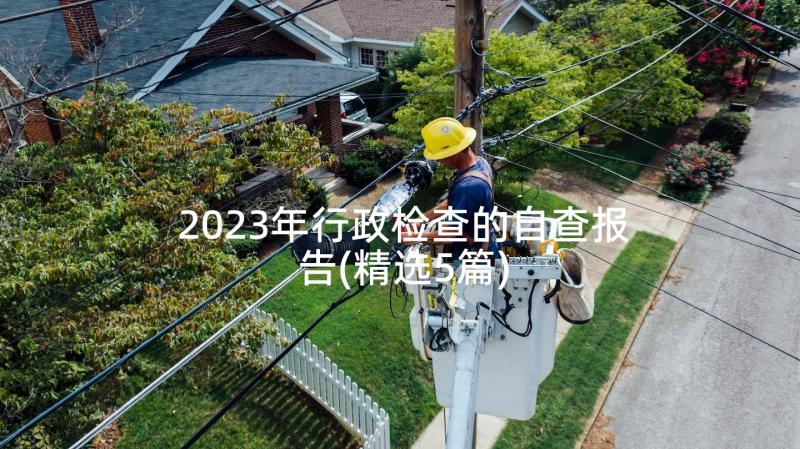 2023年行政检查的自查报告(精选5篇)