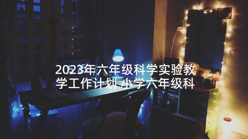 2023年六年级科学实验教学工作计划 小学六年级科学教学计划(实用6篇)