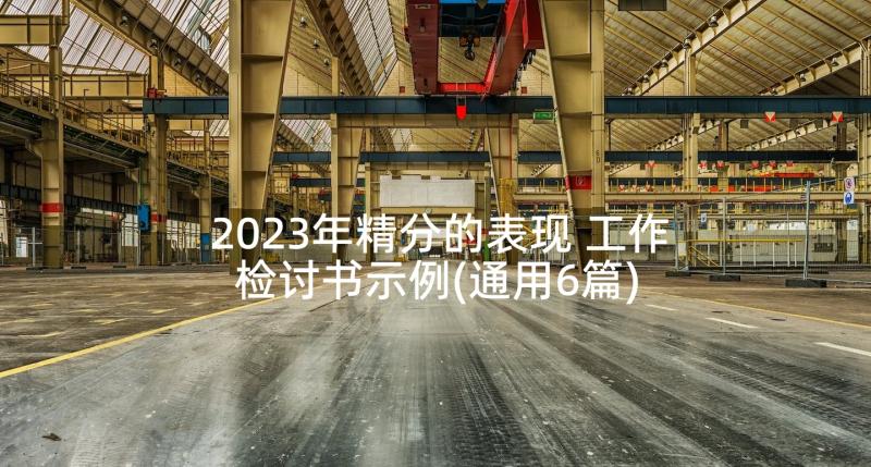 2023年精分的表现 工作检讨书示例(通用6篇)