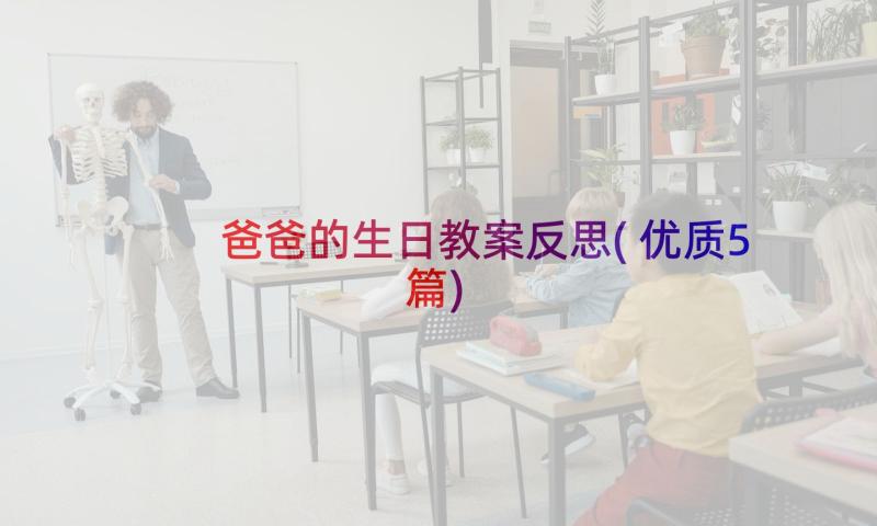 爸爸的生日教案反思(优质5篇)