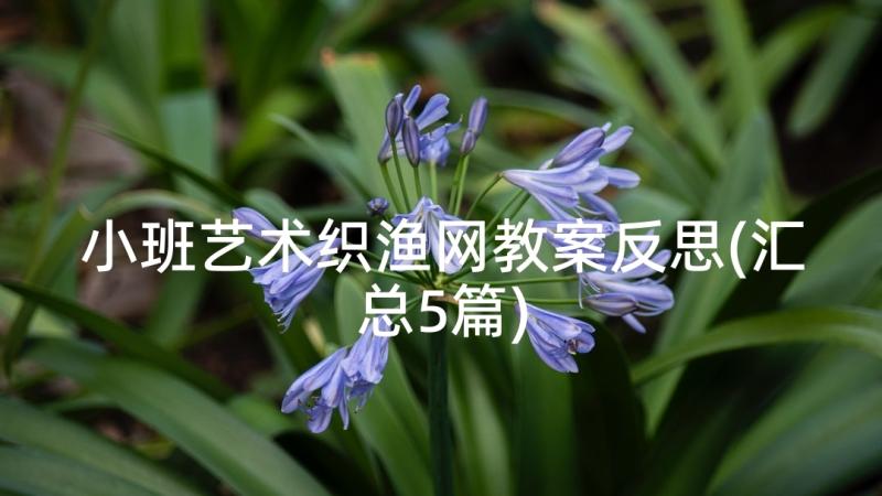 小班艺术织渔网教案反思(汇总5篇)