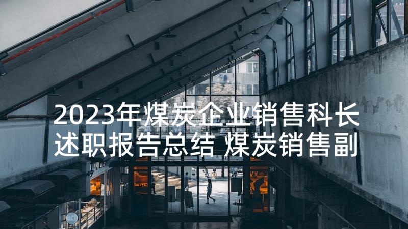 2023年煤炭企业销售科长述职报告总结 煤炭销售副科长述职报告(汇总5篇)