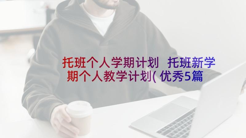 托班个人学期计划 托班新学期个人教学计划(优秀5篇)