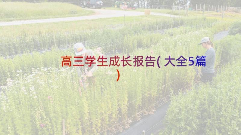 高三学生成长报告(大全5篇)