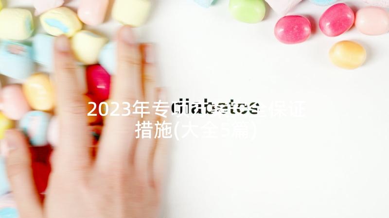 2023年专项方案安全保证措施(大全5篇)