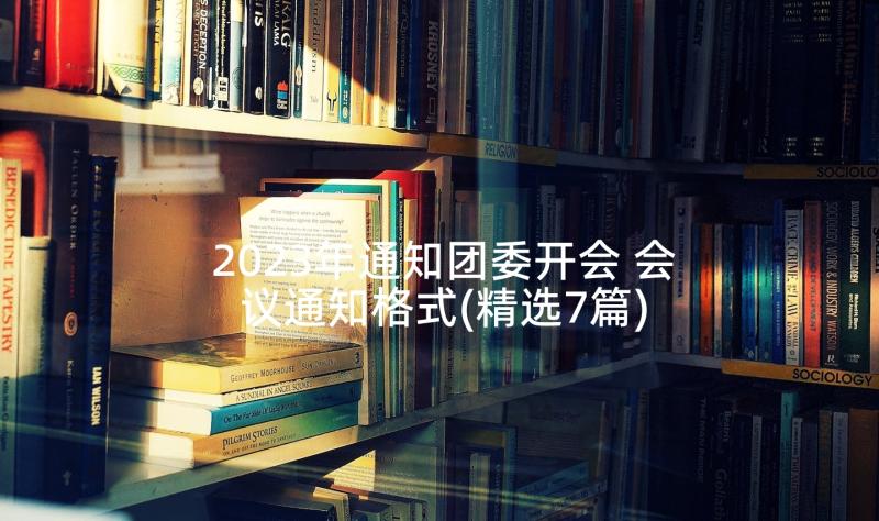 2023年通知团委开会 会议通知格式(精选7篇)