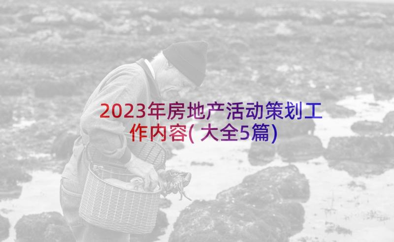 2023年房地产活动策划工作内容(大全5篇)