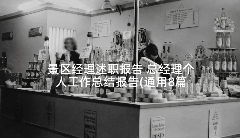 景区经理述职报告 总经理个人工作总结报告(通用8篇)