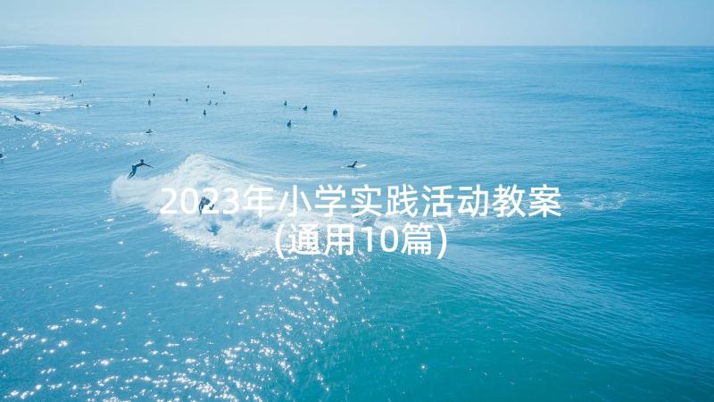 2023年小学实践活动教案(通用10篇)