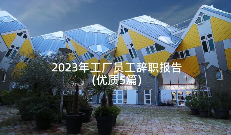 2023年工厂员工辞职报告(优质5篇)